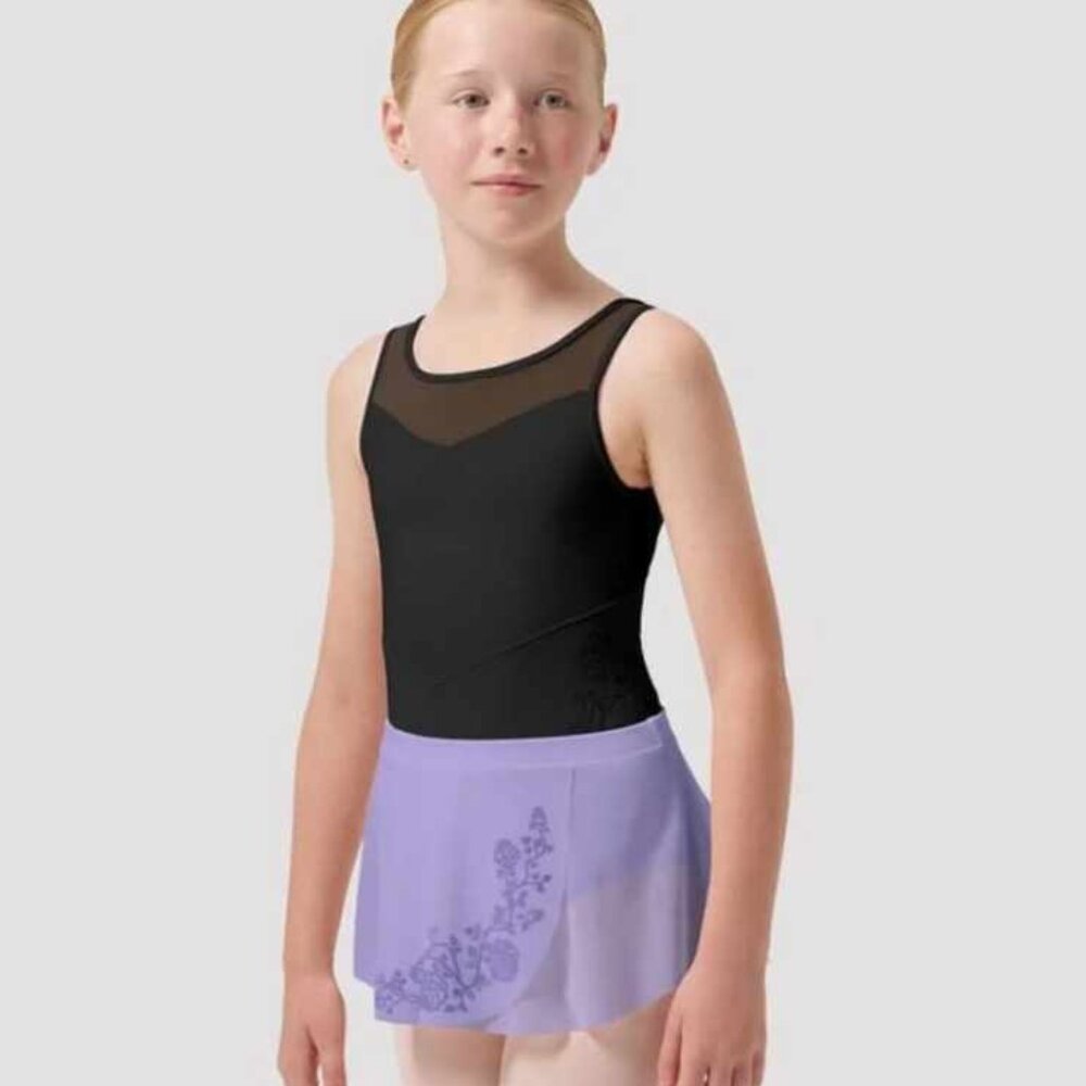 Bloch Girls Mesh Wrap Skirt: Lilac